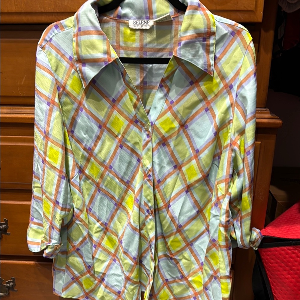 Selene Sport Multicolor Plaid Shirt